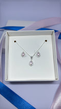 Conjunto gota cravejada rosa