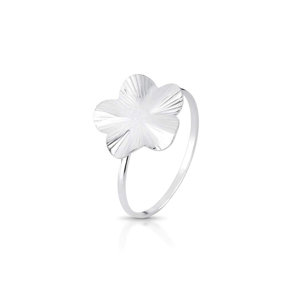 Anel Flor martelado