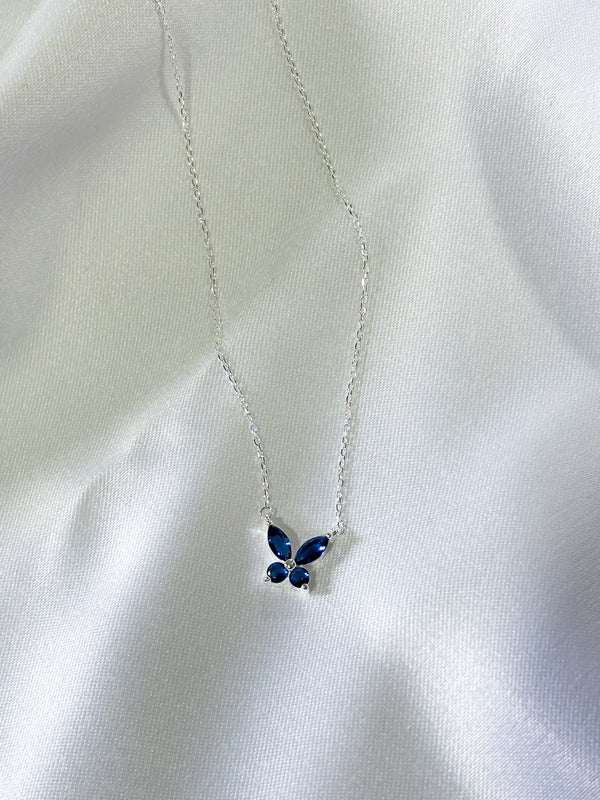 Colar borboleta Azul