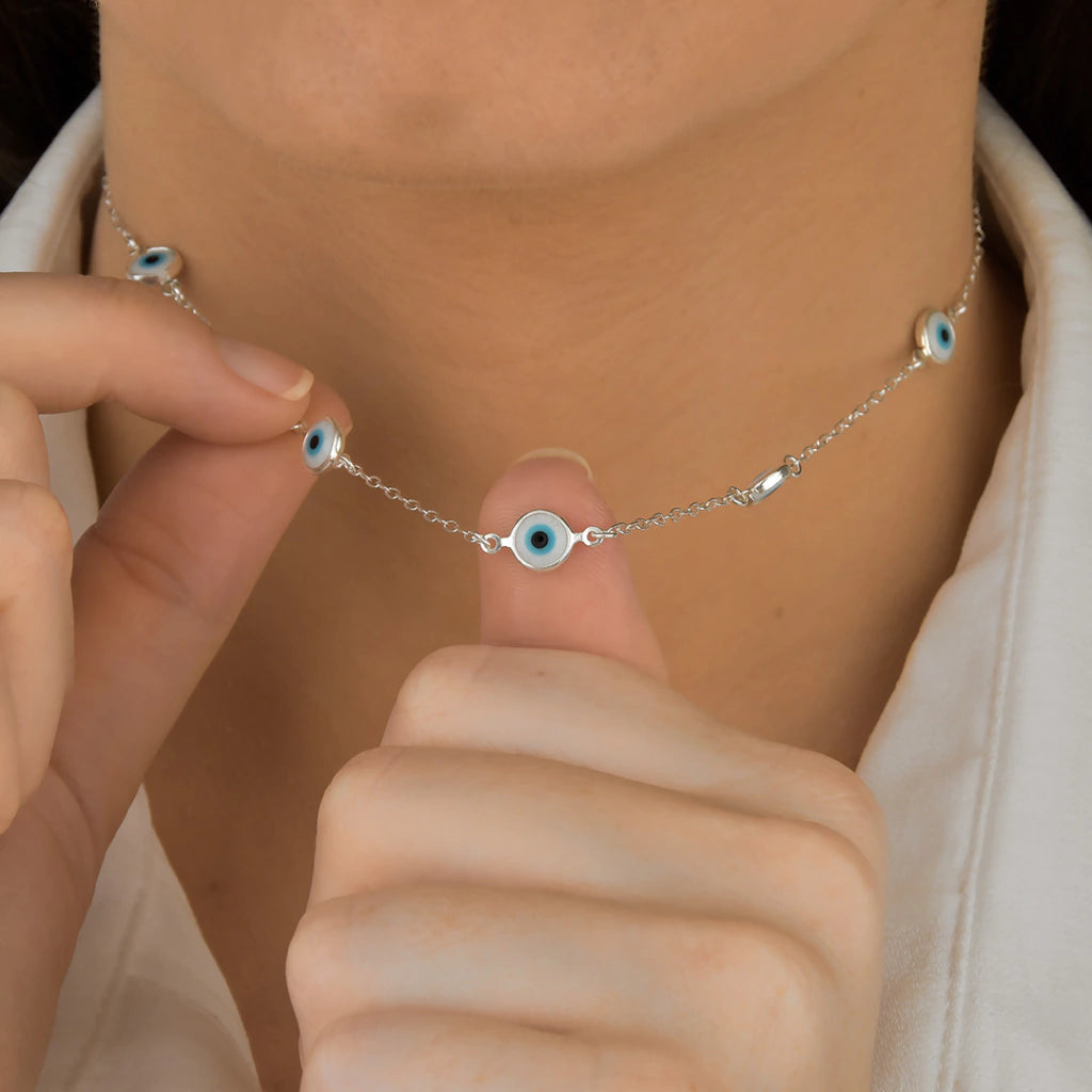 Choker de 5 olhos grego