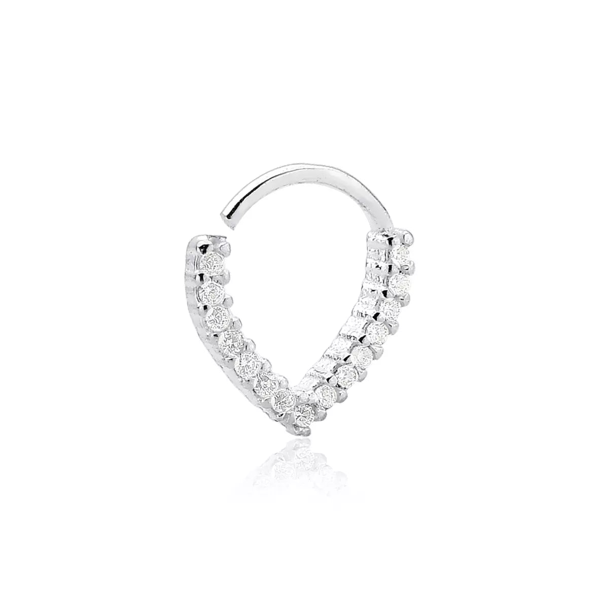 Piercing septo ou helix cravejado