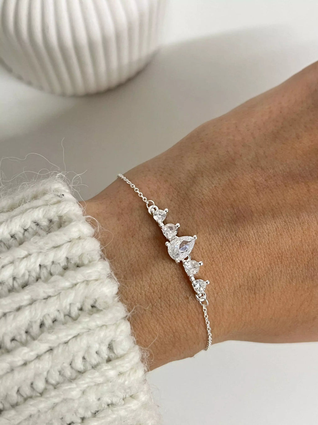 Pulseira Luxo rainha com zircônias cristal