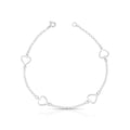 Pulseira 4 corações vazados