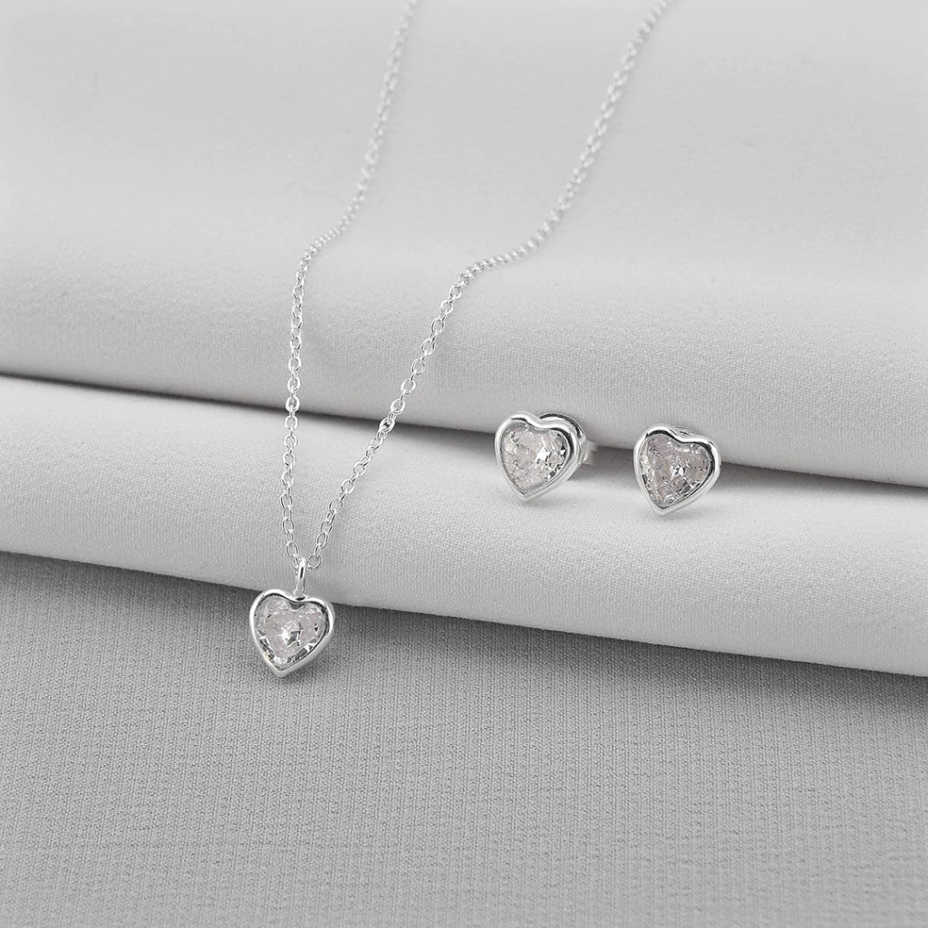Conjunto ponto de luz Coração cristal