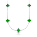 Choker 5 trevos verde resinado