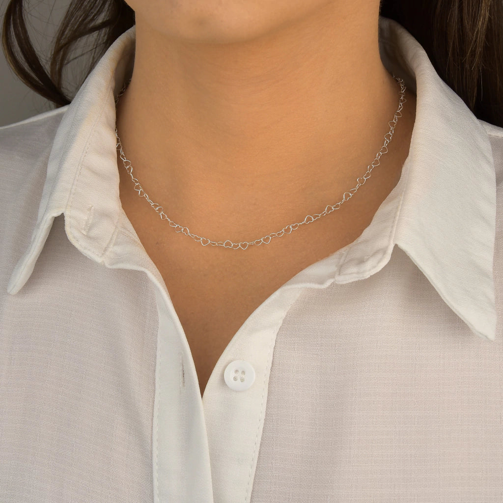 Corrente elo coração- Chocker