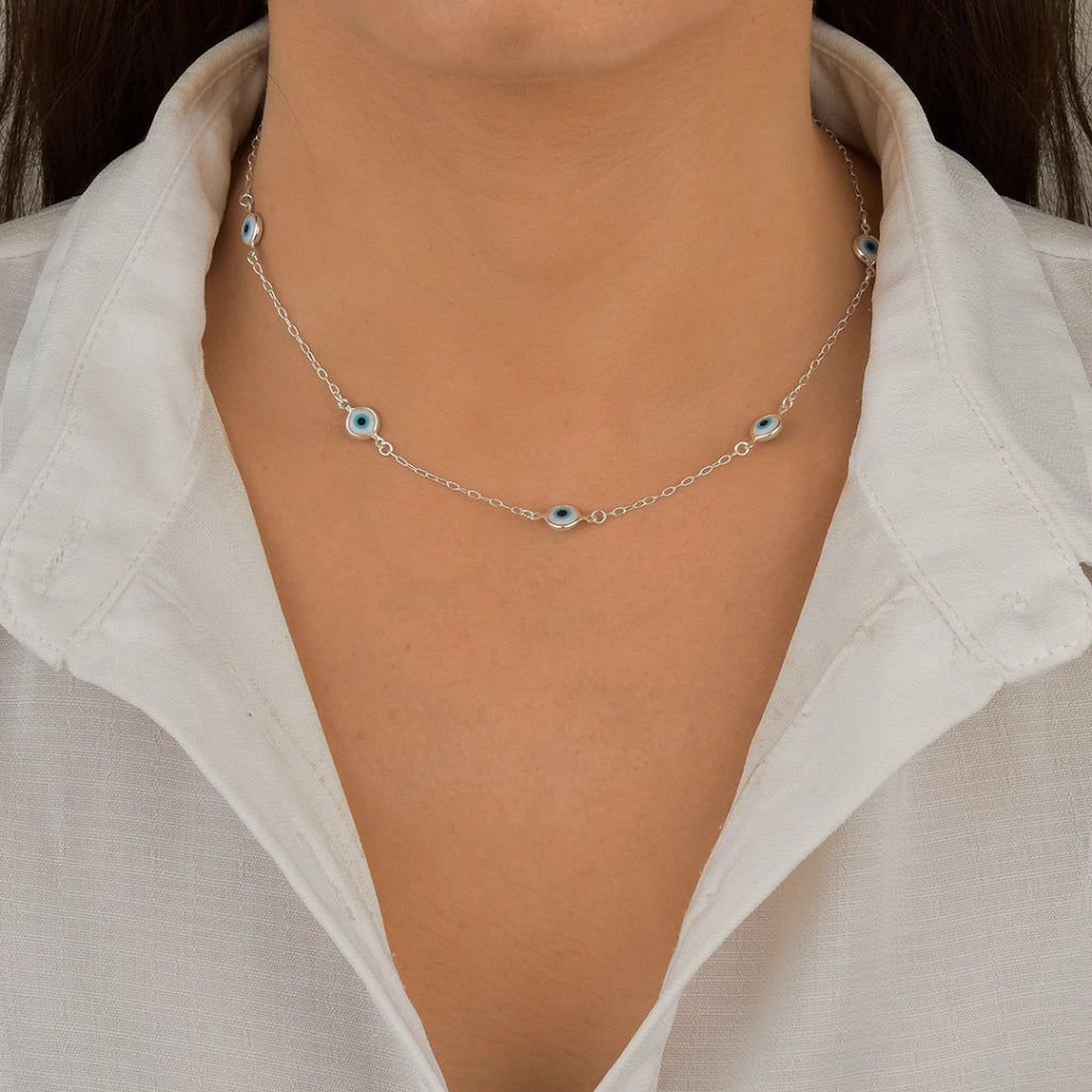 Choker de 5 olhos grego