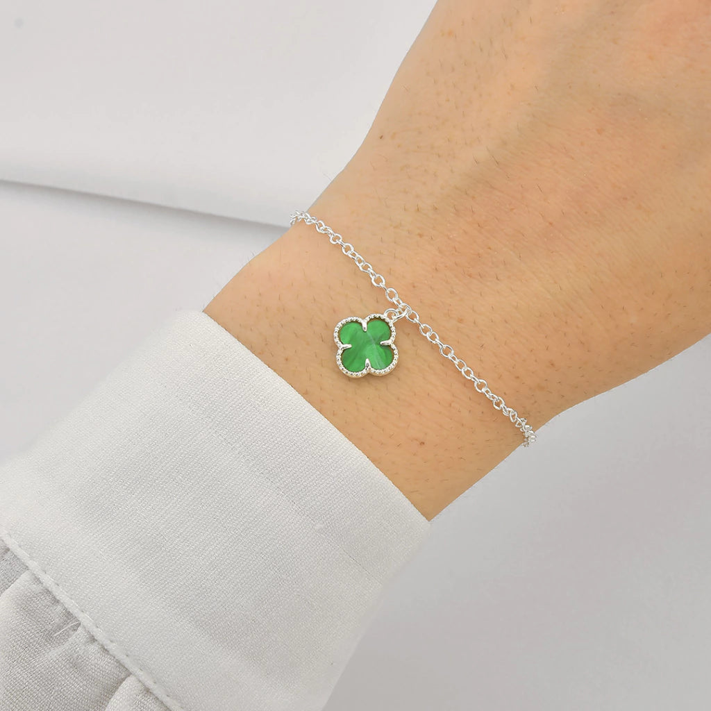 Pulseira Trevo resinado