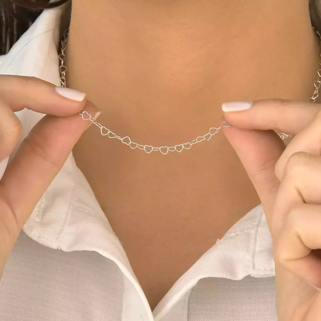 Corrente elo coração- Chocker
