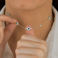 Choker de 5 olhos grego