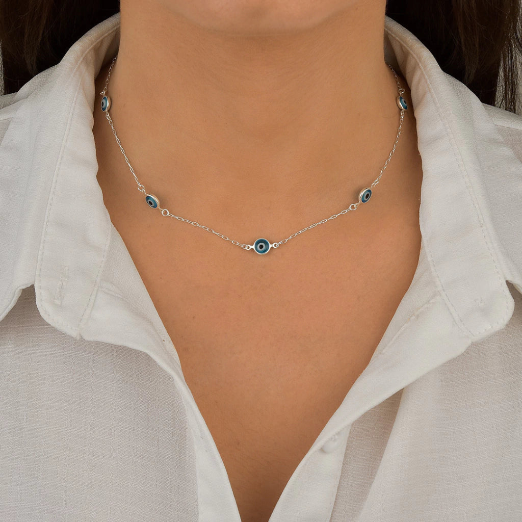 Choker de 5 olhos grego