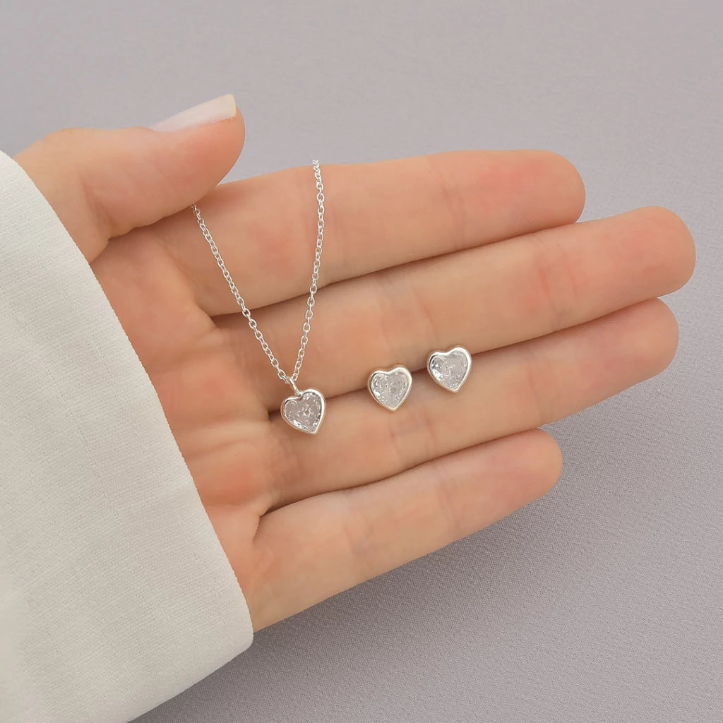 Conjunto ponto de luz Coração cristal