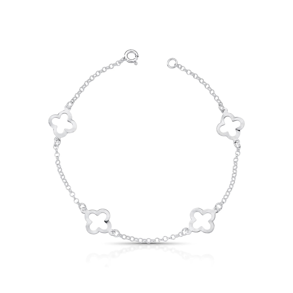 Pulseira 4 trevos vazados liso