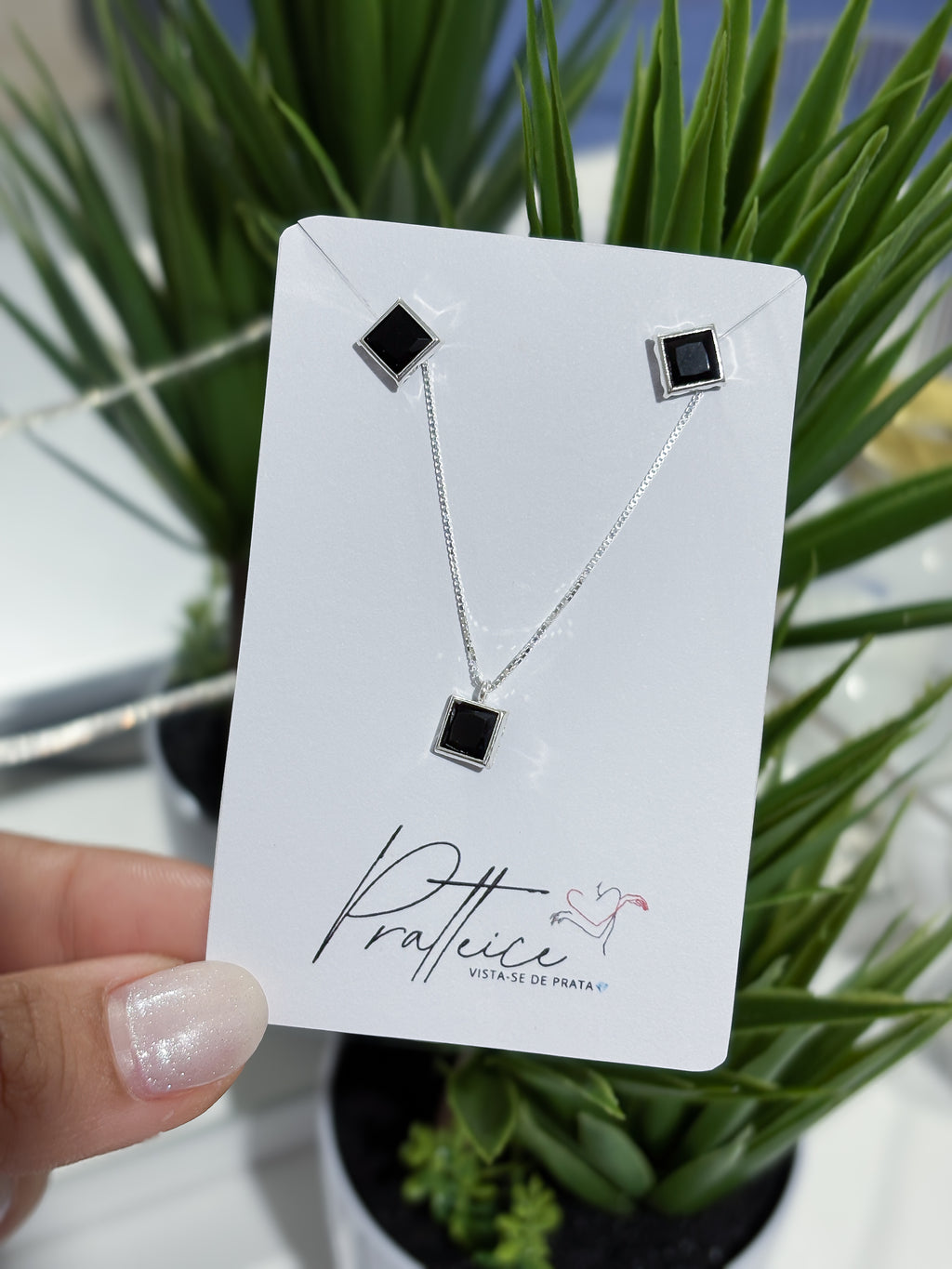 Conjunto quadrado preto