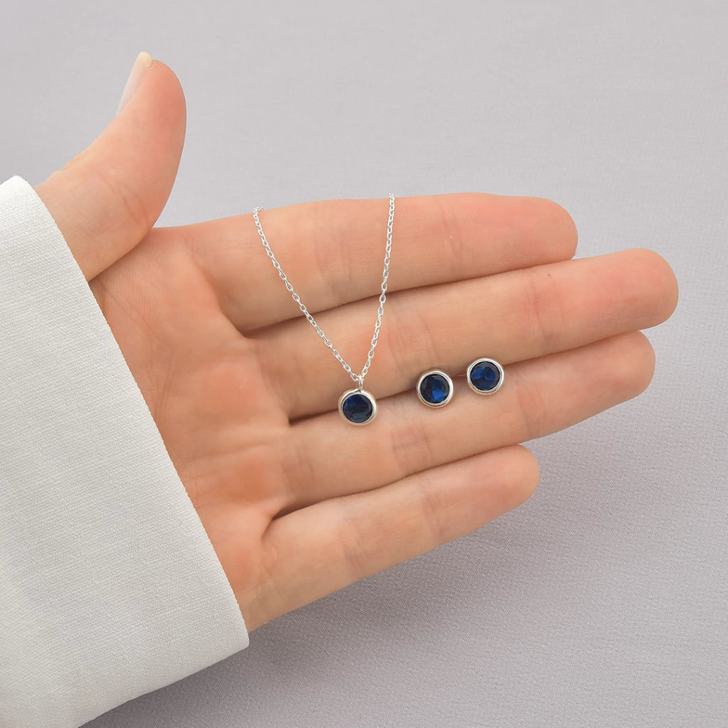 Conjunto ponto de luz azul escuro